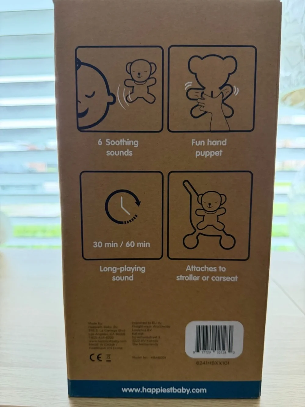 snoobear Plush Sleep White Noise Soother - Brown Teddy in Box